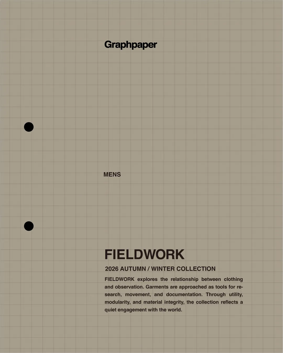 2026 AUTUMN & WINTER FIELDWORK