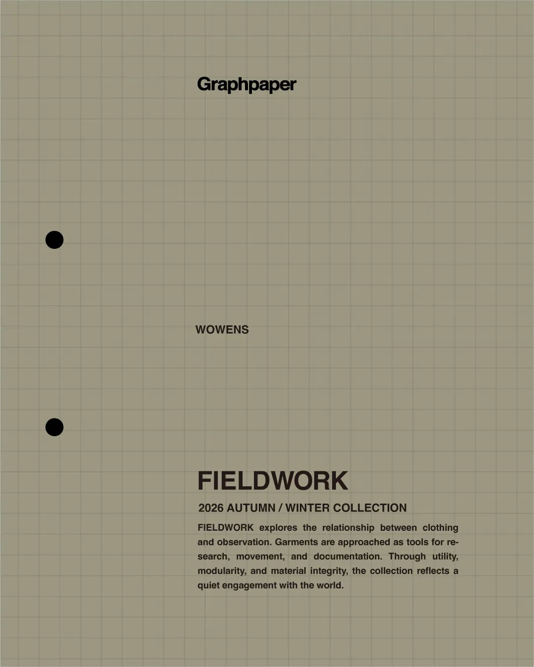 2026 AUTUMN & WINTER FIELDWORK
